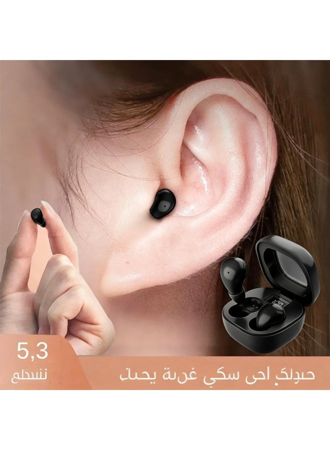 Bluetooth 5.3 Invisible Earbuds for Work and Sleep Ultra Small In-Ear Wireless Miniature Invisible Smallest Bluetooth Earbuds - Image 1